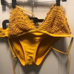 Yellow two piece bikini